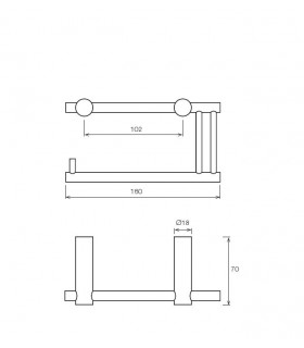 Porte rouleau Bidox Porte rouleau Bidox