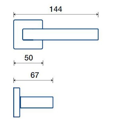 Poignée béquille de porte ou fenêtre BETA - Frascio