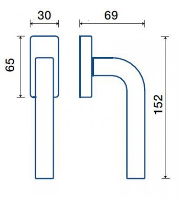 Poignée béquille de porte ou fenêtre BETA - Frascio