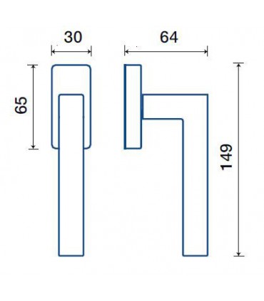 Poignée béquille de porte ou fenêtre ALFA - Frascio