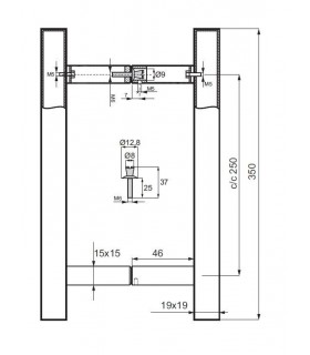 Paire de Poignée baton inox tube carré Paire de Poignée baton inox tube carré