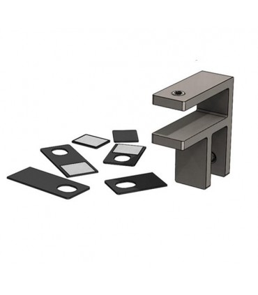 Raidisseur verre sur verre à 90° pour garde-corps en verre