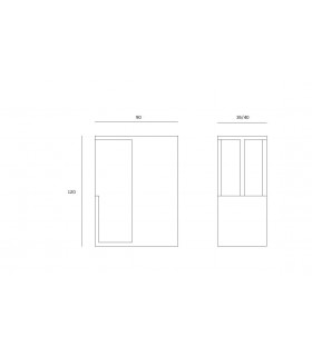 Poignée  encastrée série M1 pour porte coulissante en bois