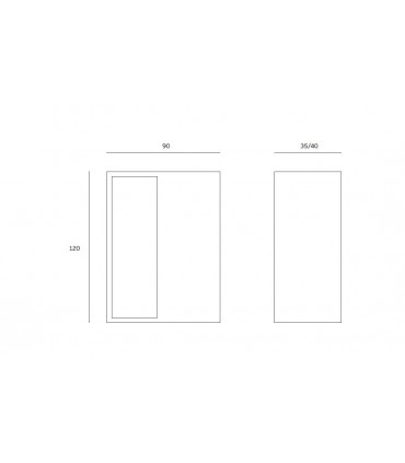 Poignée  encastrée série M2 pour porte coulissante en bois