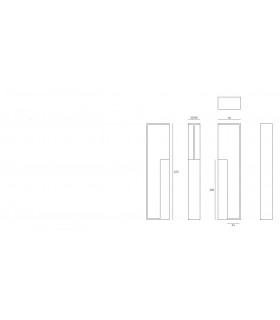 Poignée  encastrée série M5 pour porte coulissante en bois