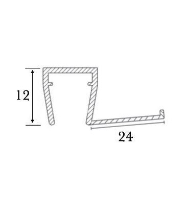 Joint d'étanchéité bas de porte lèvre déportée série S.5720