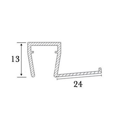 Joint d'étanchéité bas de porte lèvre déportée série S.5720