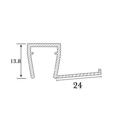 Joint d'étanchéité bas de porte lèvre déportée série S.5720