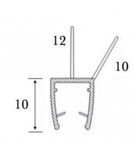 Joint d'étanchéité bas de porte lèvre déportée, racleur série S.5722 Joint d'étanchéité bas de porte lèvre déportée, racleur série S.5722