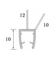 Joint d'étanchéité bas de porte lèvre déportée, racleur série S.5722