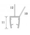 Joint d'étanchéité bas de porte lèvre déportée, racleur série S.5722