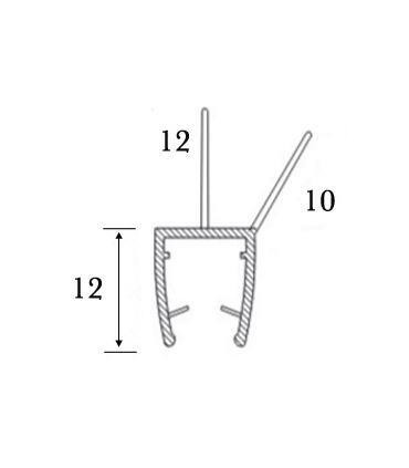 Joint d'étanchéité bas de porte lèvre déportée, racleur série S.5722