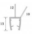 Joint d'étanchéité bas de porte lèvre déportée, racleur série S.5722