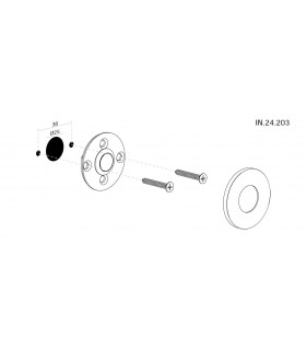 Bouton de sonnette rond en inox brossé Bouton de sonnette rond en inox brossé