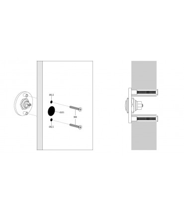 Bouton de sonnette rond en inox brossé