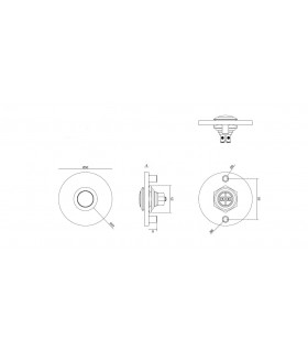 Bouton de sonnette rond en inox brossé Bouton de sonnette rond en inox brossé