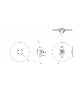 Bouton de sonnette rond en inox brossé Bouton de sonnette rond en inox brossé