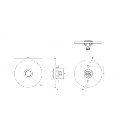 Bouton de sonnette rond en inox brossé