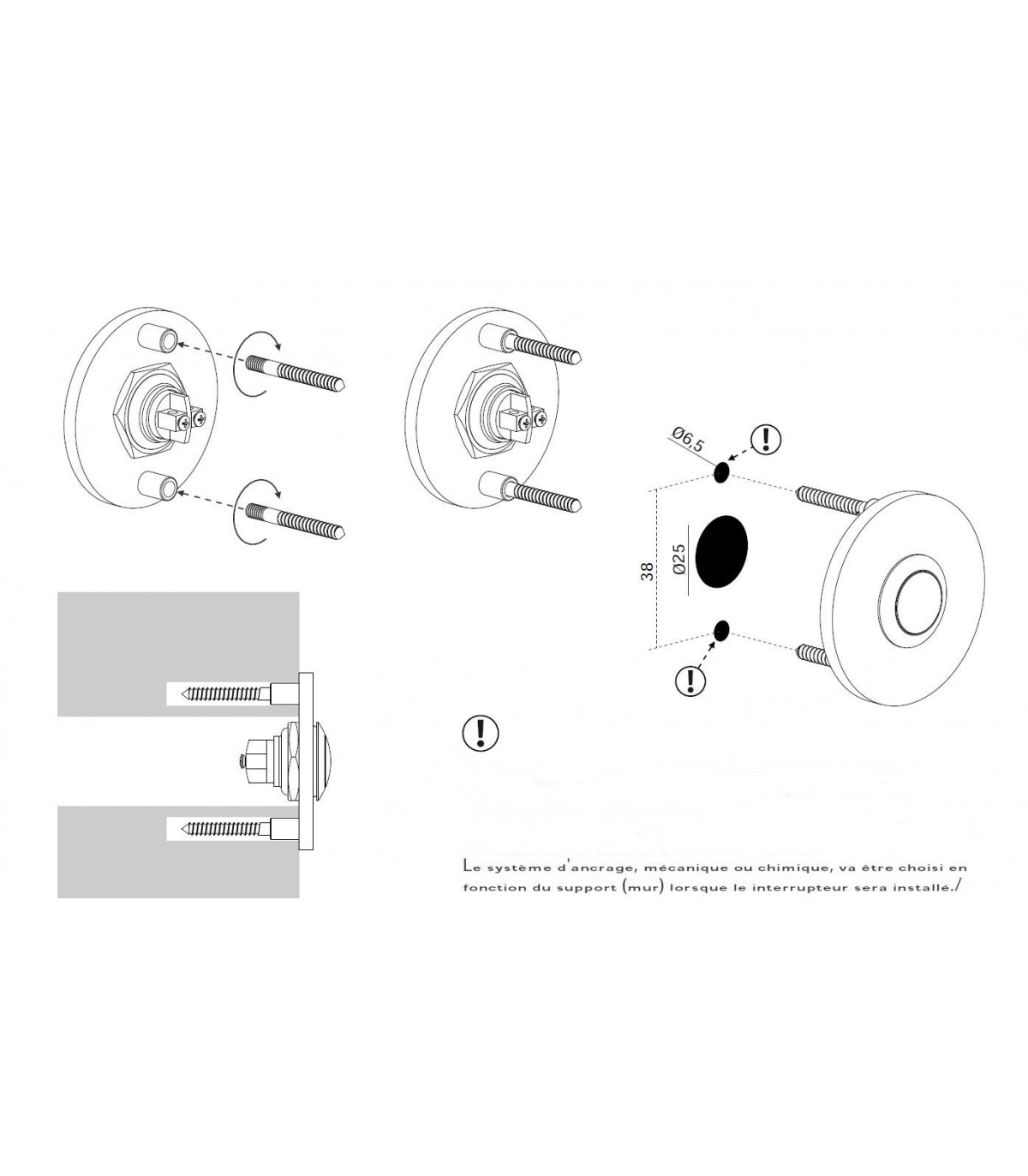 Double bouton poussoir sonnette porte étiquette métal acier brossé