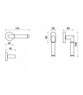 Poignée béquille de porte ou fenêtre LOREDANA - Frascio