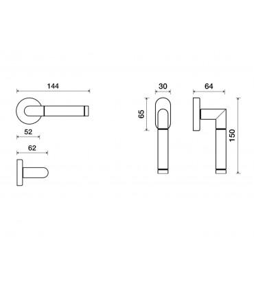 Poignée béquille de porte ou fenêtre LOREDANA - Frascio