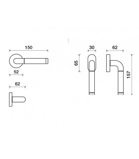 Poignée béquille de porte ou fenêtre ADINA - Frascio
