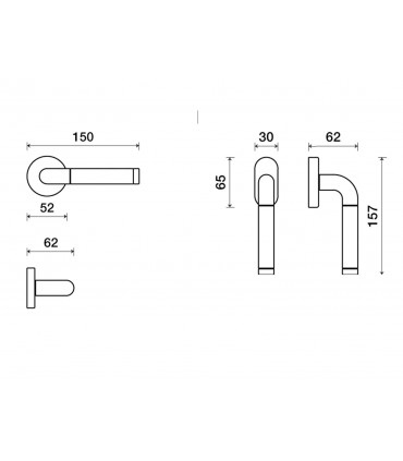 Poignée béquille de porte ou fenêtre ADINA - Frascio