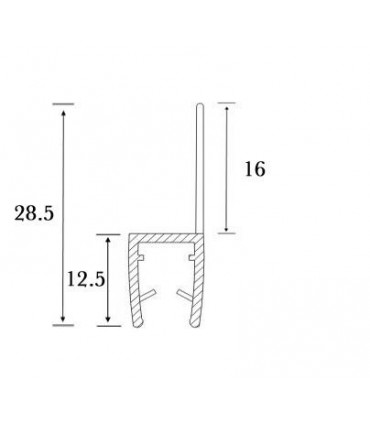Joint d'étanchéité grande lèvre bas de porte série S.5714