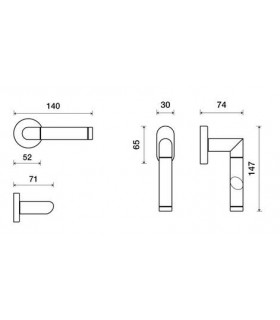 Poignée béquille de porte ou fenêtre CHRISTINA - Frascio
