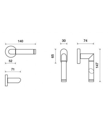 Poignée béquille de porte ou fenêtre CHRISTINA - Frascio