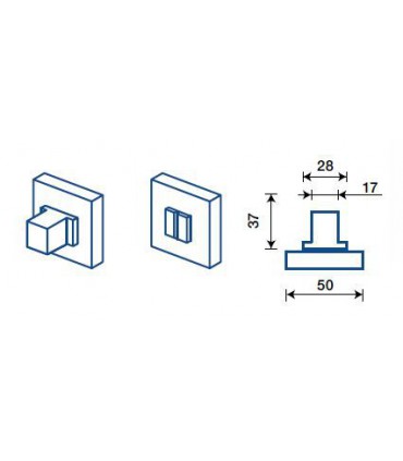 Poignée béquille de porte ou fenêtre LOREDANA SQUARE - Frascio