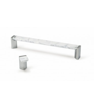 Poignée bouton série Triangle blanc