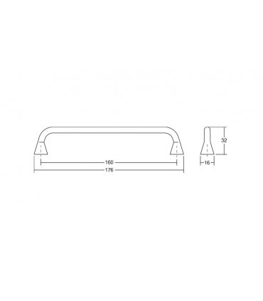 Poignée de meuble série Bella 0447 par Viefe