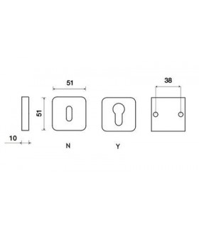 Poignée béquille de porte ou fenêtre ICE Q - Frascio