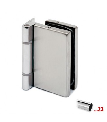 Charnière rectangulaire pour porte en verre