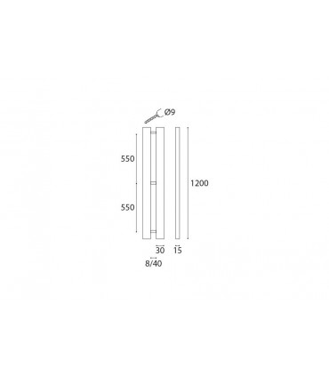 Poignée méplat pour porte en verre