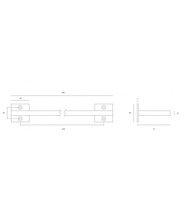 Porte serviette mural SLIM BLACK Série