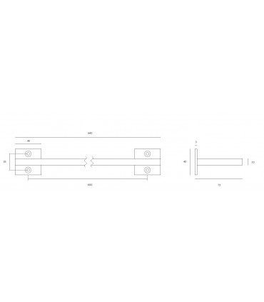 Porte serviette mural SLIM BLACK Série