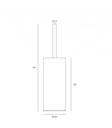 Porte balayette à poser SLIM BLACK Série