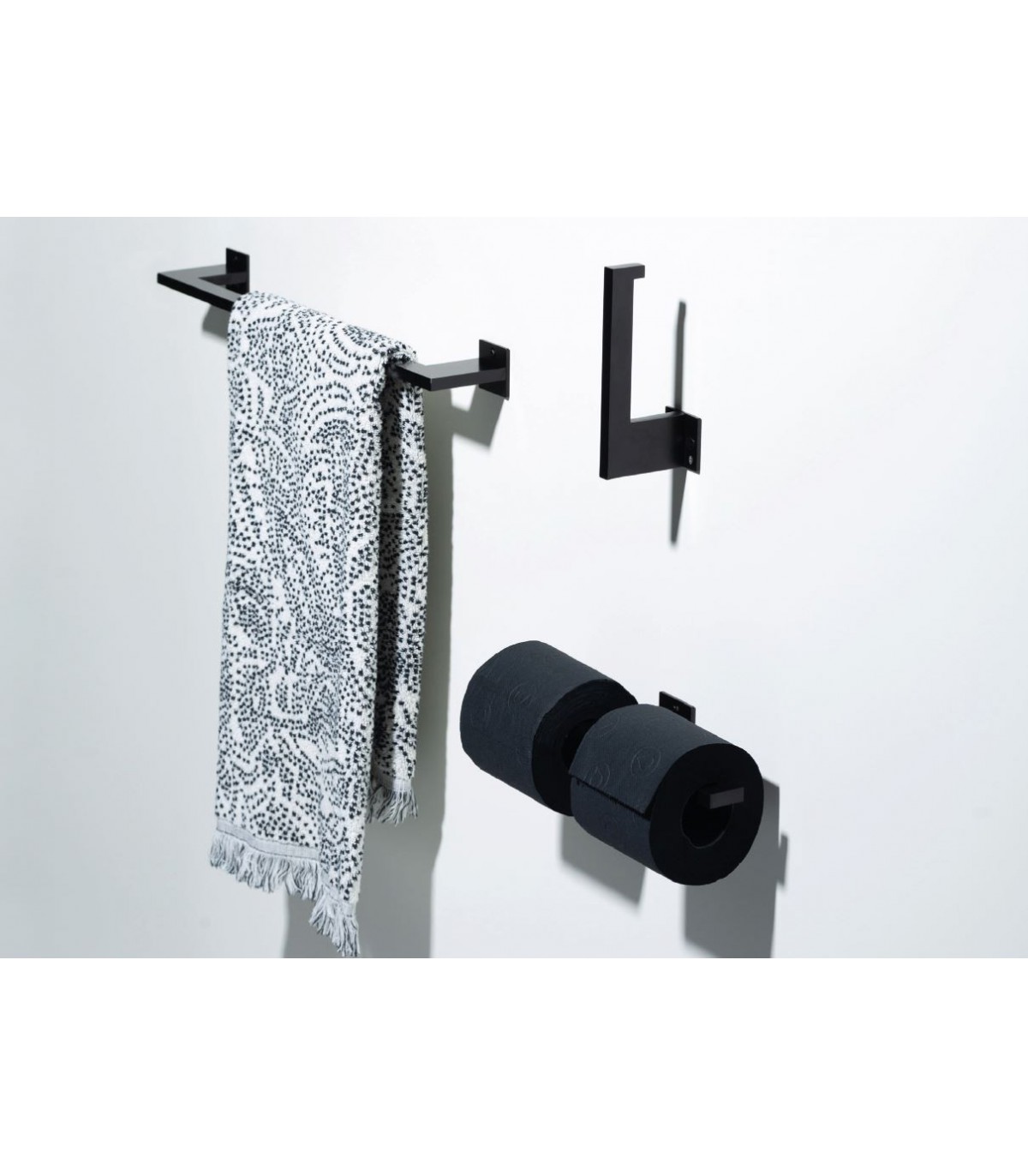 Porte rouleau papier toilette SLIM BLACK Série