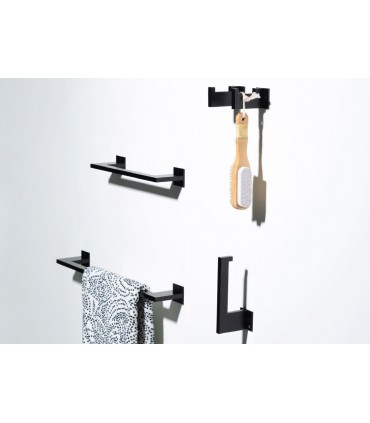 Porte rouleau papier toilette double SLIM BLACK Série