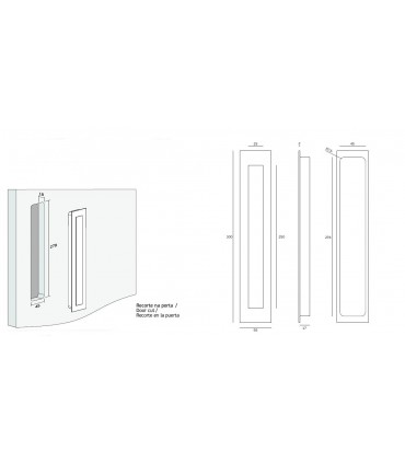 Poignée cuvette série Open Closed détails techniques
