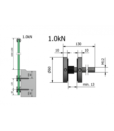 Fixation ponctuelle par point 60 et 80 mm