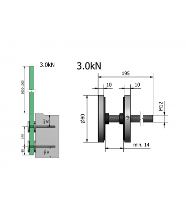 Fixation ponctuelle par point 60 et 80 mm