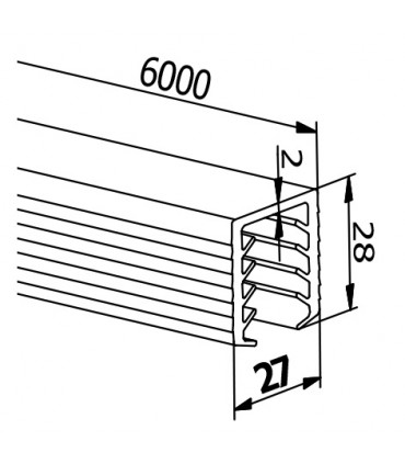 Insert caoutchouc pour tube à fond de gorge Ø 48.3 mm