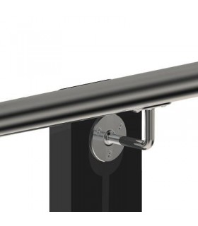 Support mural inox pour main courante ronde