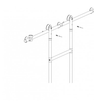 Echelle coulissante en inox pour bibliothèque