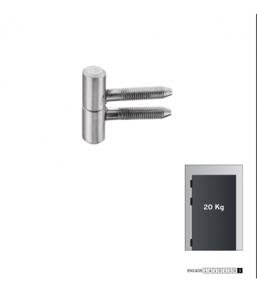 Fiche à visser en inox aisi304 40 mm 20 kg