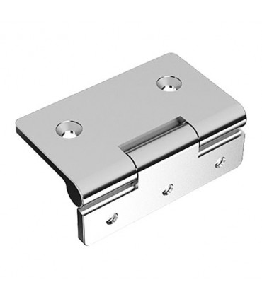 Charnière au ras acier inoxydable 190° dim.65/55 mm