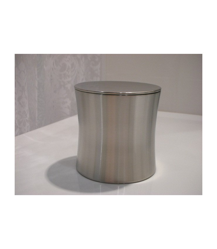 Boite à coton en inox avec couvercle série Elégant Accessoire